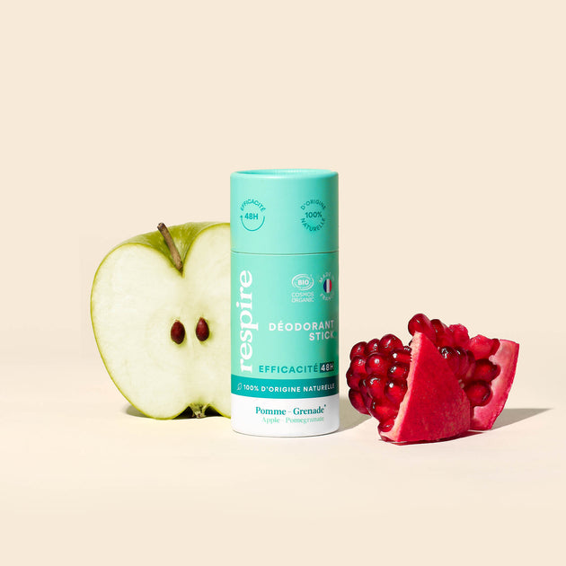 Déodorant Solide Certifié Bio efficace 48h Pomme Grenade