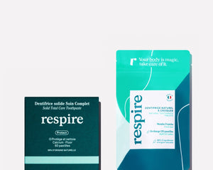 Dentifrice Soin Complet solide et sa recharge - Respire
