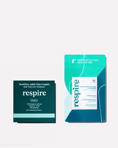 Dentifrice Soin Complet solide et sa recharge - Respire
