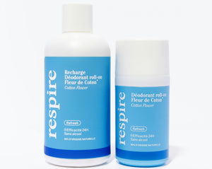 Kit Découverte Déodorant roll - on Fleur de coton - Respire
