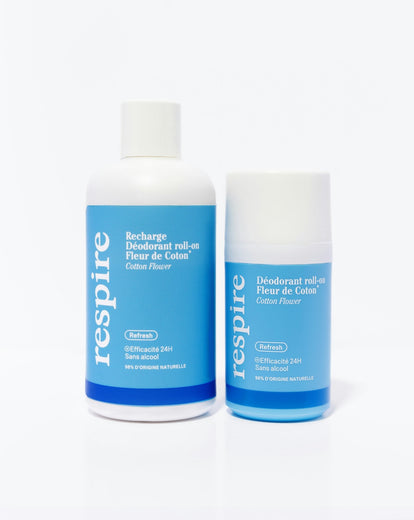 Kit Découverte Déodorant roll - on Fleur de coton - Respire