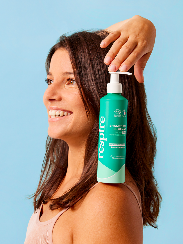 Shampoing Purifiant Certifié Bio + Eco-Recharge - Cheveux normaux à gras